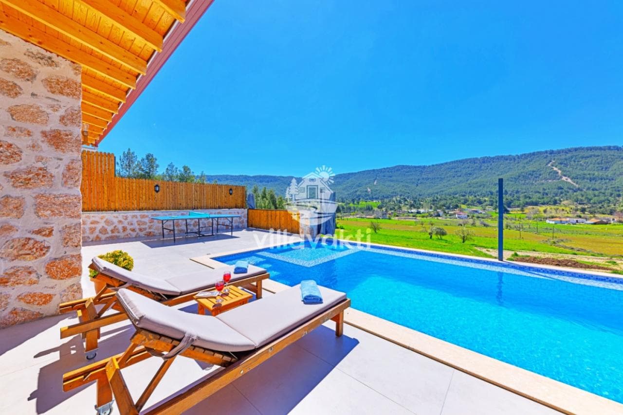 Villa Berceste - Kiralık Villa, Muhafazakar Villa, Jakuzili Villa, Balayı Villası, Tatil Villası, Kalkan — 5. fotoğraf