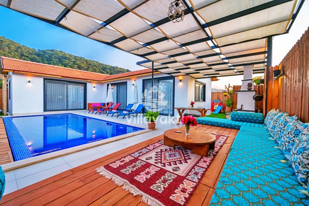 Villa Busem Sarı - Kaş Kiralık Villa, Muhafazakar Villa, Jakuzili Villa, Balayı Villası, Kalkan — 3. fotoğraf
